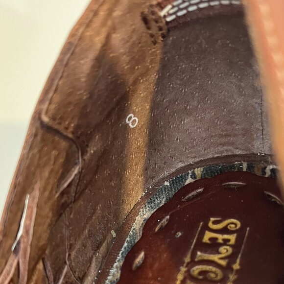 Seychelles Anthro Leather boho Wedge Sandals size 8 - Picture 6 of 6